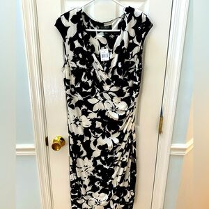 NWT , Ralph Lauren black and white dress